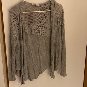 Womens Gray Hollister Open Front Cardigan
